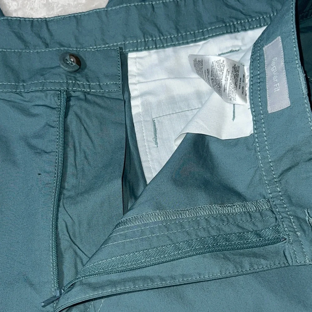 Columbia Sportswear Men’s Chino Pants Deep Sage Green Outdoor Zip Up 42 X 30 - Picture 11 of 12